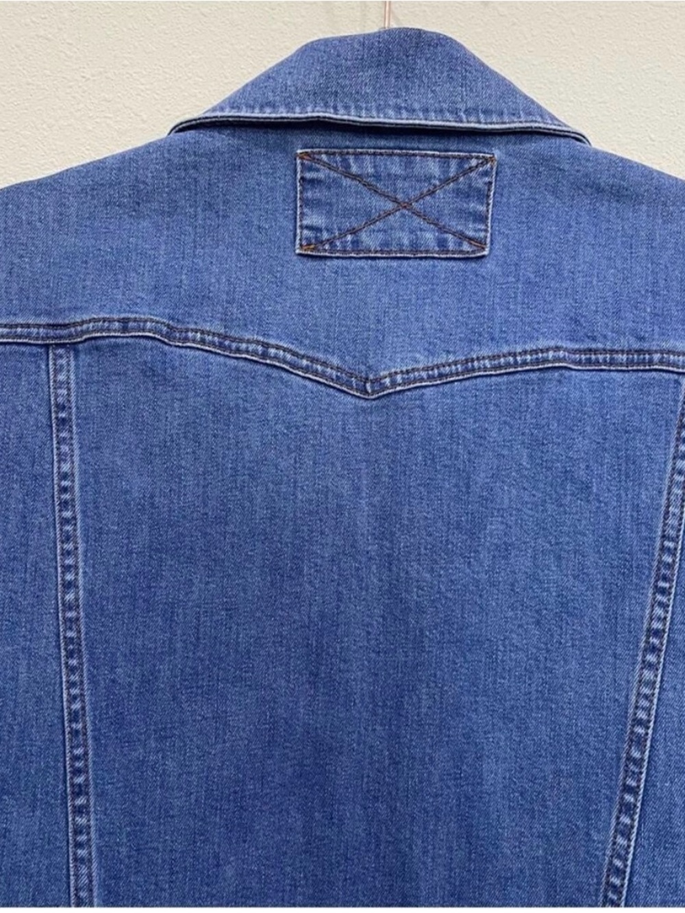 ASOS Trucker Jean Vest Oversized Sleeveless Blue Denim Medium Wash US 6 / UK 10 - Picture 6 of 11